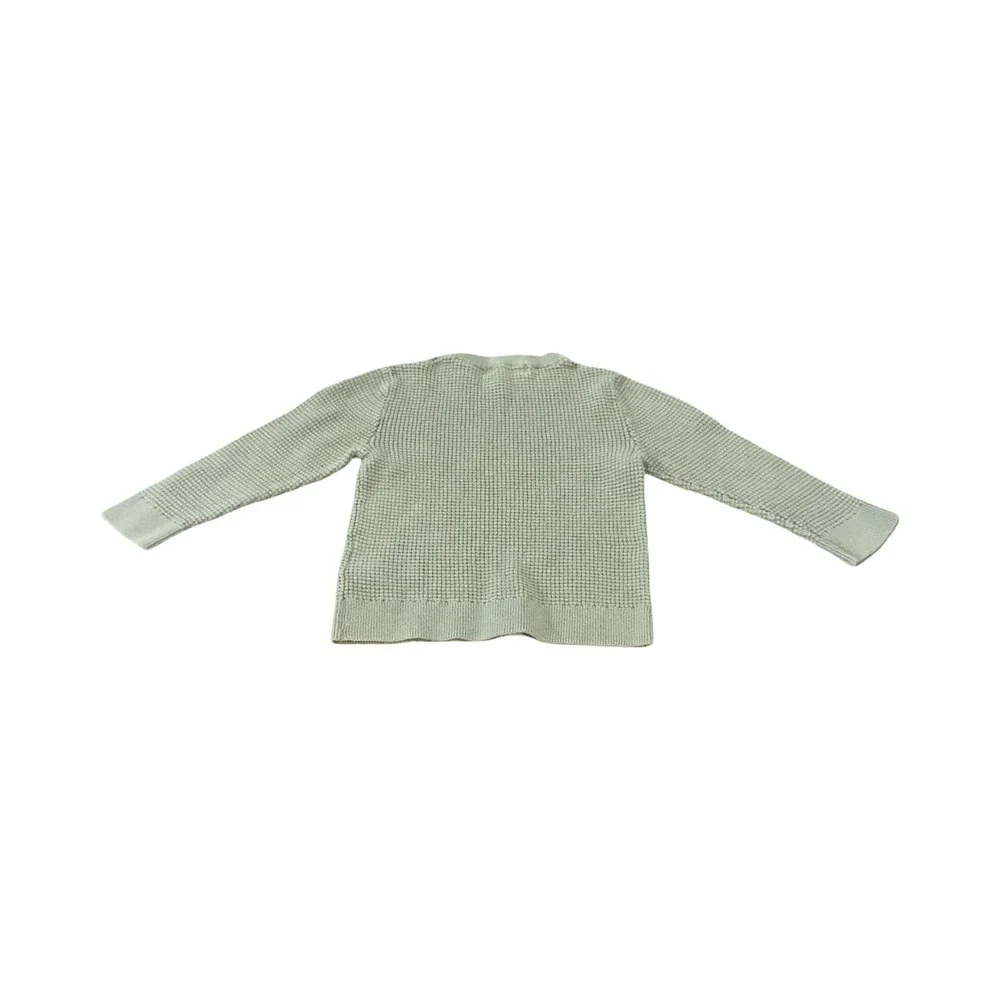 HM Kids 2T Waffle Knit Sweater‎ and Jogger Pants Set Sage Green Mustard Yellow